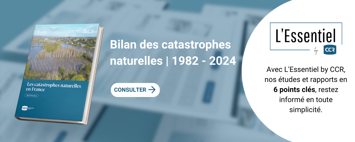 
		CCR publie la 10e édition de son bilan annuel des catastrophes naturelles en France. Un document de référence pour comprendre les évolutions réglementaire récentes, les nouveaux défis climatiques, les priorités de renforcement du régime #CatNat mais qui dresse aussi un bilan détaillé de l’année 2024 en matière de sinistralité et de catastrophes naturelles.
	